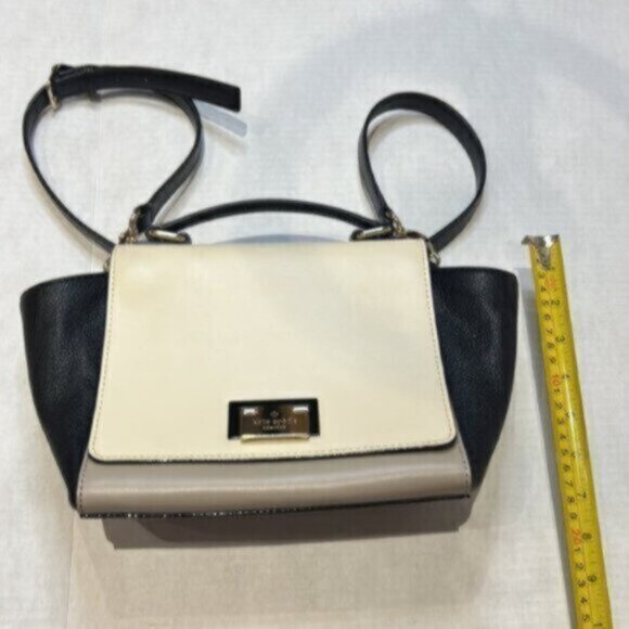 Kate Spade Laurel Magnolia Park color blocked satchel crossbody saddle bag - Picture 6 of 16